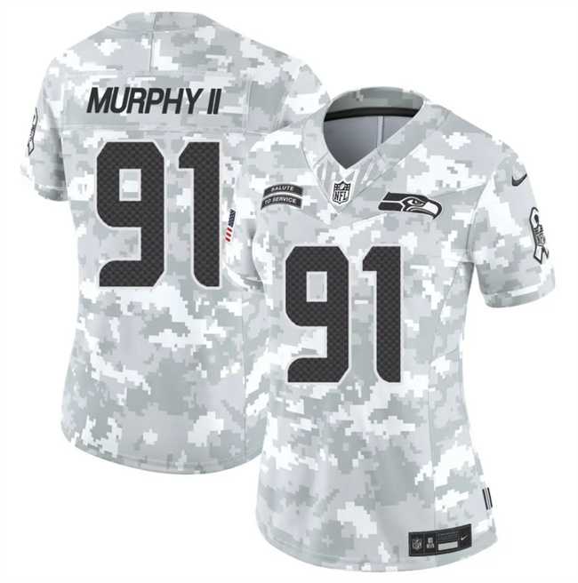 Women%27s Seattle Seahawks #91 Byron Murphy II 2024 F.U.S.E Arctic Camo Salute To Service Limited Stitched Jersey Dzhi->tampa bay buccaneers->NFL Jersey